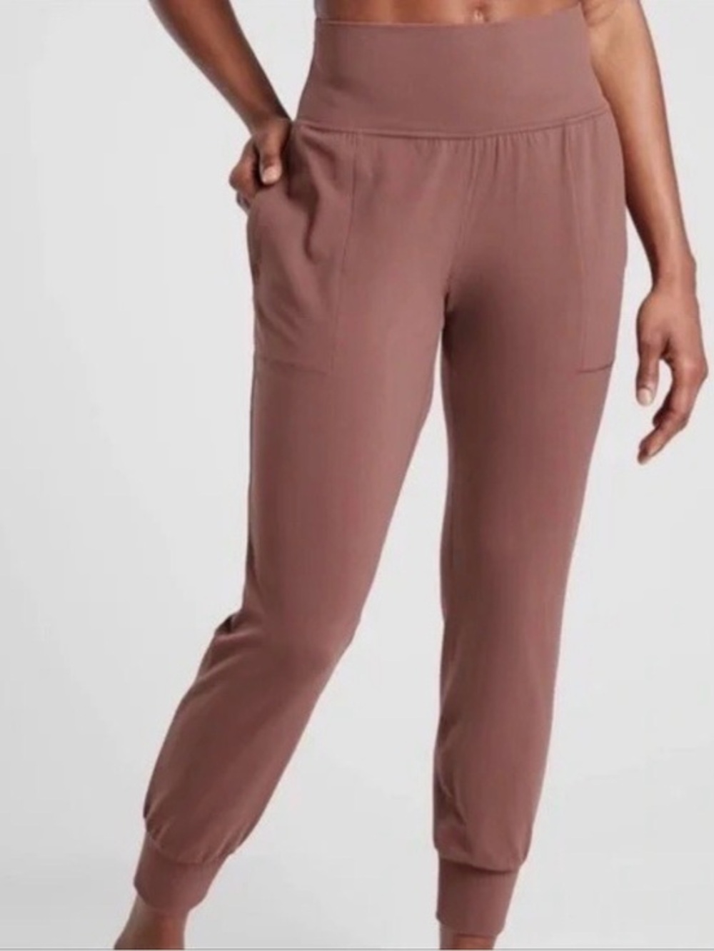 Athleta Salutation Jogger PowerVita Rosewood Mauve XXS High Rise Athletic Pants‎